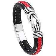 Predator Q1 Jasperstone men's bracelet black-red 22 cm - Bracelet