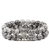 Predator Q1 Marblestone men's bracelets Owl, set of 2 - Bracelet