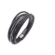 Predator Q1 Snowfall men's bracelet black 21 cm - Bracelet