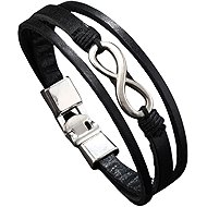 Predator Q1 Steel Pulse men's Infinity bracelet, black 23 cm - Bracelet
