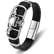 Predator Q1 Stormleaf men's bracelet Skull, black 21,5 cm - Bracelet
