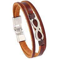 Predator Q1 Urban Edge men's Infinity bracelet, brown 23 cm - Bracelet