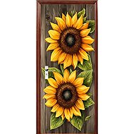 Predator Q1 Self-adhesive wallpaper 2D on the door, sunflower decoration - Self-Adhesive Wallpaper