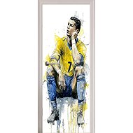 Predator Q1 - 2D self-adhesive door wallpaper with a football player pattern - Self-Adhesive Wallpaper