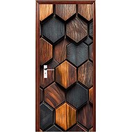 Predator Q1 Self-adhesive 2D wallpaper for doors, geometric shapes - Self-Adhesive Wallpaper