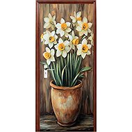 Predator Q1 Self-adhesive wallpaper 2D on the door, daffodils in a vase - Self-Adhesive Wallpaper
