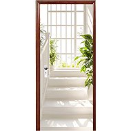 Predator Q1 Self-adhesive 2D wallpaper for doors, decoration with greenery, stairs - Self-Adhesive Wallpaper