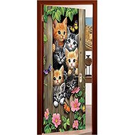 Predator Q1 Self-adhesive 2D wallpaper for doors, with kittens - Self-Adhesive Wallpaper