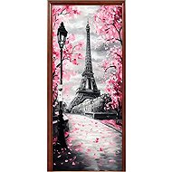 Predator Q1 Self-adhesive 2D wallpaper for doors, Eiffel Tower, spring flowers - Self-Adhesive Wallpaper