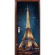 Predator Q1 Self-adhesive 2D wallpaper for doors, Eiffel Tower, night - Self-Adhesive Wallpaper