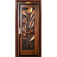 Predator Q1 Self-adhesive 2D wallpaper for doors, botanical theme - Self-Adhesive Wallpaper