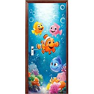 Predator Q1 Self-adhesive 2D wallpaper for doors, underwater life - Self-Adhesive Wallpaper