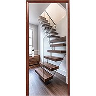 Predator Q1 Self-adhesive 2D wallpaper for doors, modern staircase, 77 × 200 cm - Self-Adhesive Wallpaper