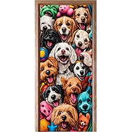 Predator Q1 Self-adhesive 2D wallpaper for doors, image of dogs - Self-Adhesive Wallpaper