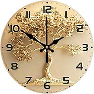 Predator Q1 Wall Clock Golden Tree of Life, 40 cm × 40 cm - Wall Clock
