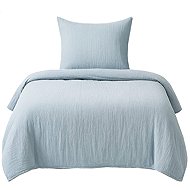 PREM INTERNATIONAL Muslin bedding silver 140 × 200, 70 × 90cm - Bed Linen