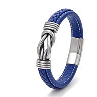Predator Q1 Leather bracelet blue 22 cm - PD0775-21 - Bracelet