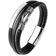 Predator Q1 Leather bracelet 25 cm - black - Bracelet