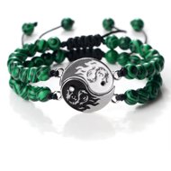 Wrap Q1 XHB-28 Yin Yang Beaded Bracelet Green - Bracelet
