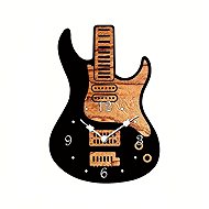 Predator Q1 Wall clock with rock guitar design 28 cm × 40 cm - Wall Clock
