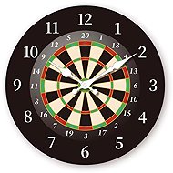 Predator Q1 Nástěnné hodiny s terčem a šipky 35 cm × 35 cm - Wall Clock