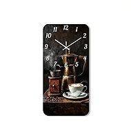Predator Q1 Nástěnné hodiny s designem retro kávovaru a šálku 58 cm × 29 cm - Wall Clock