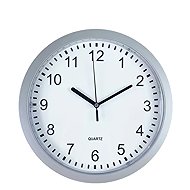 Predator Q1 Nástěnné hodiny, úložné hodiny se sejfem a prostorem na šperky, stříbrné 25 cm × 25 cm - Wall Clock