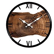 Predator Q1 Dřevěné nástěnné hodiny s římskými číslicemi 28,5 cm × 28,5 cm - Wall Clock