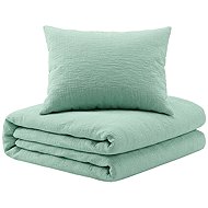 PREM INTERNATIONAL Povlečení mušelín 140 × 200 cm, 70 × 90 cm, mátové  - Bed Linen