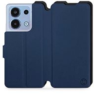 Mobiwear Soft Touch flip pro Xiaomi Redmi Note 13 4G - Modré & Černé - Phone Case