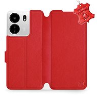 Kožené Mobiwear flip pro Xiaomi Poco C65 - Červené - L_RDS - Phone Case