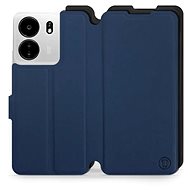 Mobiwear Soft Touch flip pro Xiaomi Poco C65 - Modré & Černé - Phone Case