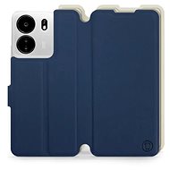Mobiwear Soft Touch flip pro Xiaomi Poco C65 - Modré & Béžové - Phone Case