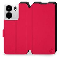 Mobiwear Soft Touch flip pro Xiaomi Poco C65 - Rudé & Černé - Phone Case