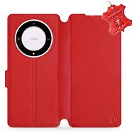 Kožené Mobiwear flip pro Honor Magic5 Lite 5G - Červené - L_RDS - Phone Case