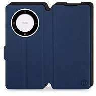 Mobiwear Soft Touch flip pro Honor Magic5 Lite 5G - Modré & Černé - Phone Case