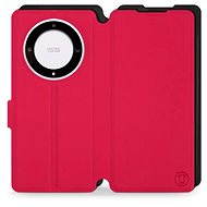 Mobiwear Soft Touch flip pro Honor Magic5 Lite 5G - Rudé & Černé - Phone Case