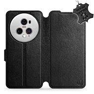 Kožené Mobiwear flip pro Honor Magic5 Pro 5G - Černé - L_BLS - Phone Case