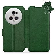 Kožené Mobiwear flip pro Honor Magic5 Pro 5G - Zelené - L_GRS - Phone Case