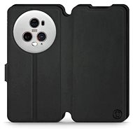 Mobiwear Soft Touch flip pro Honor Magic5 Pro 5G - Černé - Phone Case