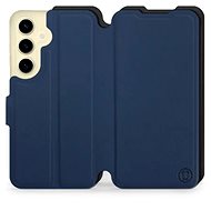Mobiwear Soft Touch flip pro Samsung Galaxy S24 - Modré & Černé - Phone Case