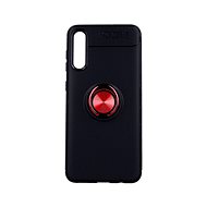 TopQ Samsung A30s silicone black with red ring 45946 - Phone Cover