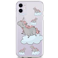 TopQ iPhone 11 silicone Grey Unicorns 45036 - Phone Cover