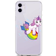 TopQ iPhone 11 silicone Flying Unicorn 44989 - Phone Cover