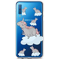 TopQ Samsung A7 silicone Grey Unicorns 42682 - Phone Cover