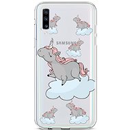 TopQ Samsung A70 silicone Grey Unicorns 42501 - Phone Cover