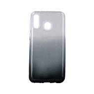TopQ Samsung M20 glitter silver-black 40527 - Phone Cover