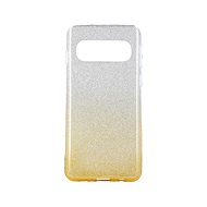 TopQ Samsung S10 glitter silver-orange 39536 - Phone Cover