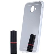 TopQ Samsung J6+ silicone mirror silver 39169 - Phone Cover