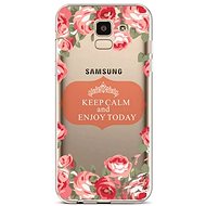 TopQ Samsung J6 silicone Keep Calm Flowers 3 37957 - Phone Cover